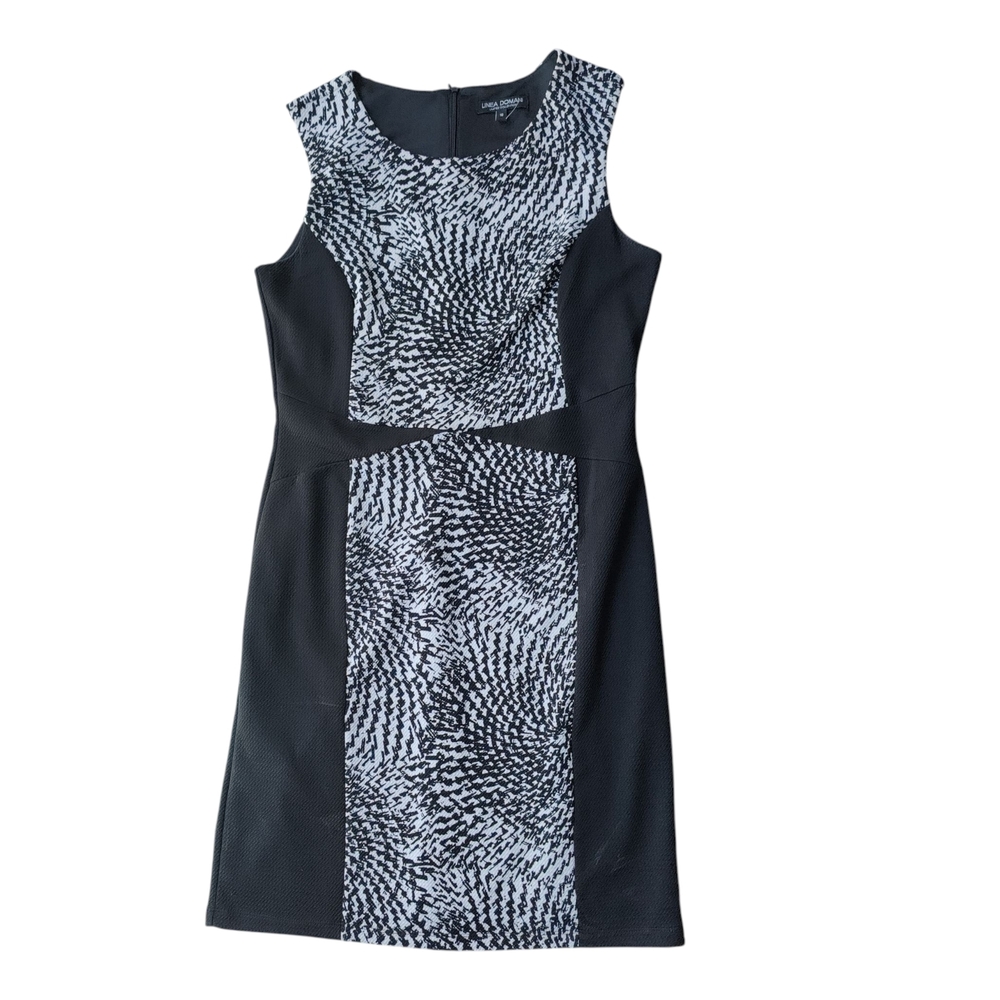 Linea Domani Black‎ and White Patterned Women's Dress